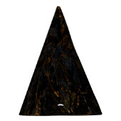 黒い大理石、黄金の静脈、テクスチャ。 パーティーハット (右)