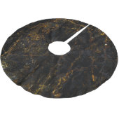 黒い大理石、黄金の静脈、テクスチャ。 ブラッシュドポリエステルツリースカート (アングル)