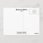 黒い大胆なアフリカ ポストカード (裏面)