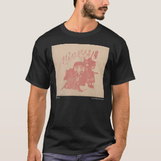 黒い天然痘のプリントのTシャツ Tシャツ