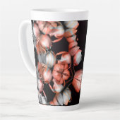 "黒い太陽から白いハート" カフェラテマグ (左アングル)