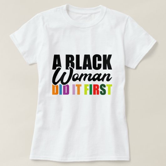 黒い女が先にやった Tシャツ (デザイン正面)