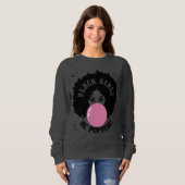 黒い女の子がかわいい スウェットシャツ (正面フル)