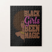 黒い女の子が魔法アフリカの女王の贈り物 ジグソーパズル (縦)