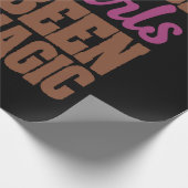 黒い女の子が魔法アフリカの女王の贈り物 ラッピングペーパー (角)