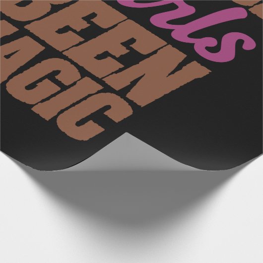 黒い女の子が魔法アフリカの女王の贈り物 ラッピングペーパー (角)