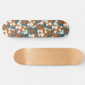 黒い女の子と白い女の子とのシームレスなパターン スケートボード (横)