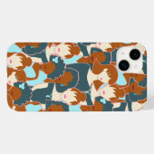 黒い女の子と白い女の子とのシームレスなパターン Case-Mate iPhoneケース (裏面 (横))