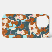 黒い女の子と白い女の子とのシームレスなパターン Case-Mate iPhoneケース (裏面 (横))