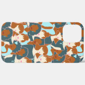 黒い女の子と白い女の子とのシームレスなパターン Case-Mate iPhoneケース (裏面 (横))