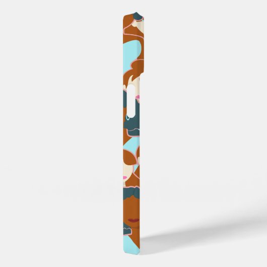 黒い女の子と白い女の子とのシームレスなパターン Case-Mate iPhoneケース (裏面 / 右)