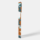 黒い女の子と白い女の子とのシームレスなパターン iPhoneケース (右側面)