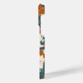 黒い女の子と白い女の子とのシームレスなパターン iPhoneケース (左側面)