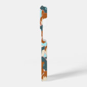 黒い女の子と白い女の子とのシームレスなパターン iPhoneケース (左側面)