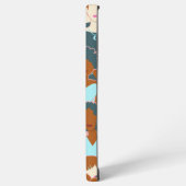 黒い女の子と白い女の子とのシームレスなパターン SAMSUNG GALAXYケース (左側面)