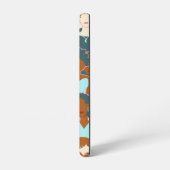 黒い女の子と白い女の子とのシームレスなパターン SAMSUNG GALAXYケース (左側面)