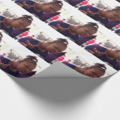 黒い女の子どんなミーム ラッピングペーパー (角)