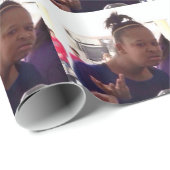 黒い女の子どんなミーム ラッピングペーパー (ロールコーナー)