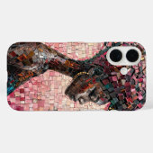 黒い女の子のカバーのタイルモザイク Case-Mate iPhoneケース (裏面 (横))