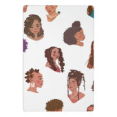 黒い女の子のヘアスタイル ミニクリップボード (裏面)