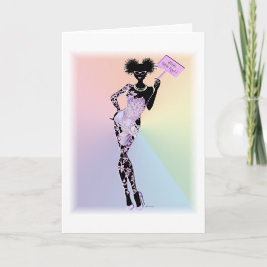 黒い女の子の石 カード (正面)