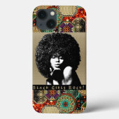 黒い女の子の石 Case-Mate iPhoneケース (裏面)