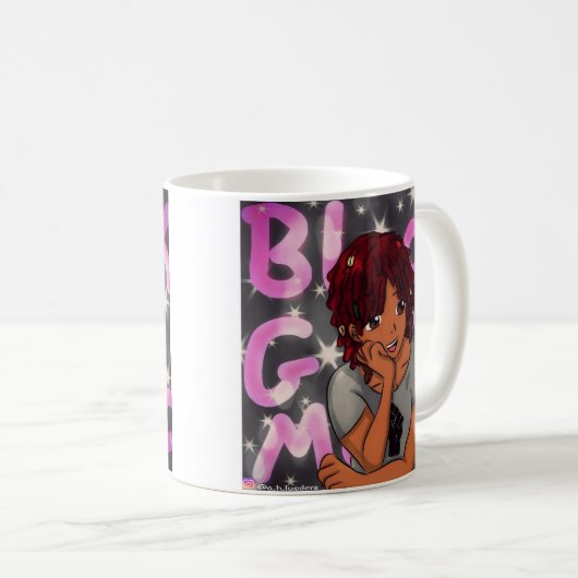 黒い女の子の魔法のマグ コーヒーマグカップ (正面右)