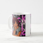 黒い女の子の魔法のマグ コーヒーマグカップ (正面左)