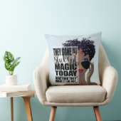 黒い女の子の魔法の断言 クッション (椅子)