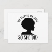 黒い女の子の魔法信じができる限り、そうした ポストカード (正面/裏面)