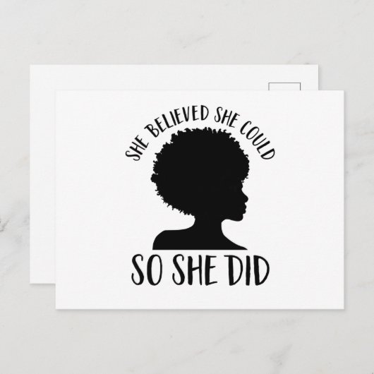 黒い女の子の魔法信じができる限り、そうした ポストカード (正面/裏面)