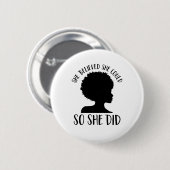 黒い女の子の魔法信じができる限り、そうした 缶バッジ (正面&裏面)