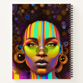 黒い女の子の魔法、メラニン女性、パステル虹ク ノートブック (裏面)