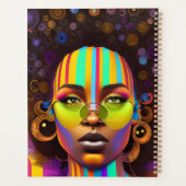 黒い女の子の魔法、メラニン女性、パステル虹ク プランナー手帳 (裏面)