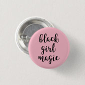 黒い女の子の魔法Pin 缶バッジ (正面&裏面)