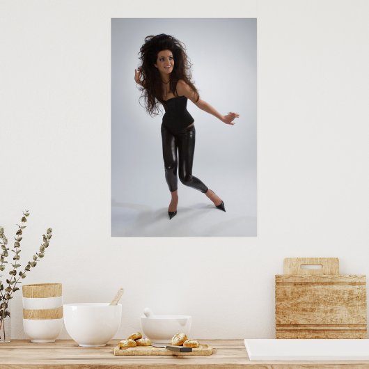 黒い女の子 ポスター (キッチン)