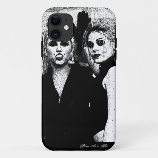 黒い女の子-及びIphone白い5の箱 Case-Mate iPhoneケース (裏面)