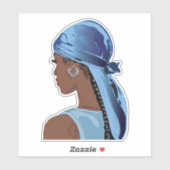 黒い女性とカラフル・ダラッグのアートワーク シール (シート)