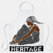 黒い女性とヘッドラップアフリカ伝統 エプロン (正面)