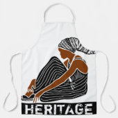 黒い女性とヘッドラップアフリカ伝統 エプロン (正面)