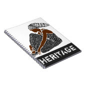 黒い女性とヘッドラップアフリカ伝統 ノートブック (右側)