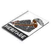 黒い女性とヘッドラップアフリカ伝統 ノートブック (左側)