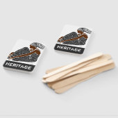 黒い女性とヘッドラップアフリカ伝統 ハンドファン (組立なし)