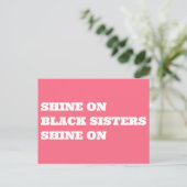 黒い女性のやる気を起こさせるはがき ポストカード (スタンド正面)