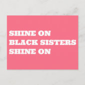 黒い女性のやる気を起こさせるはがき ポストカード (正面)