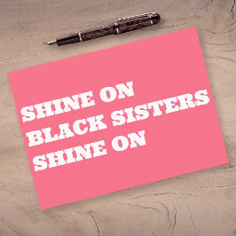 黒い女性のやる気を起こさせるはがき ポストカード