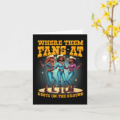 黒い女性のカーボーイがファンの地面でブーツ カード (黄色い花)