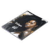 黒い女性のノートパーソナライズされた ノートブック (左側)