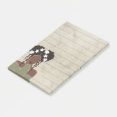 黒い女性のポートレート並んだスティッキー ポストイット (アングル)