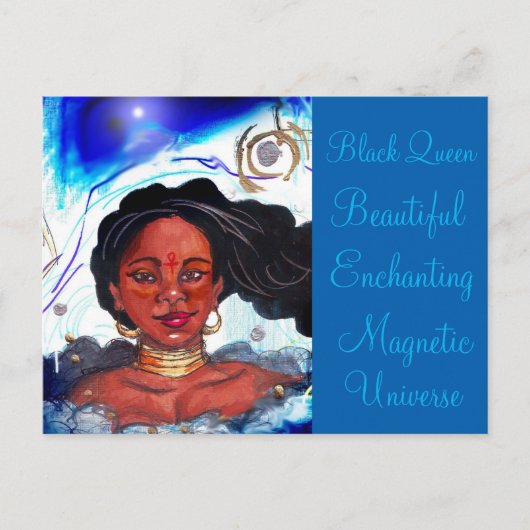 黒い女性はがき ポストカード (正面)